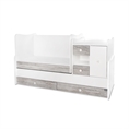 Bed MiniMAX NEW white+artwood /Variant C - kid bed/